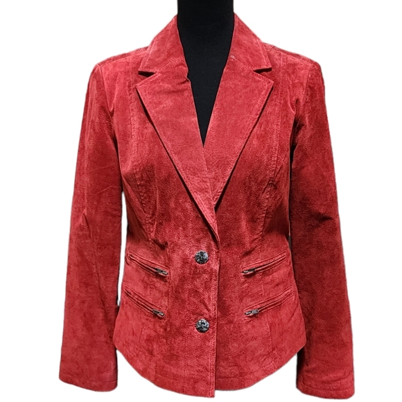 Live a Little Jackets & Blazers - Live a Little Red Leather Blazer